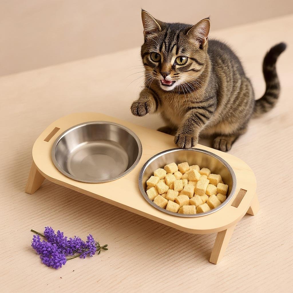 gamelle chat surélevée double chat