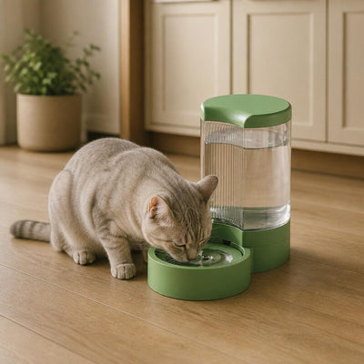 Chat distributeur eau MonChatHydraQuest vert