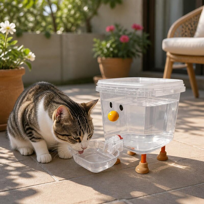 Chat distributeur eau-grande capacité 3L