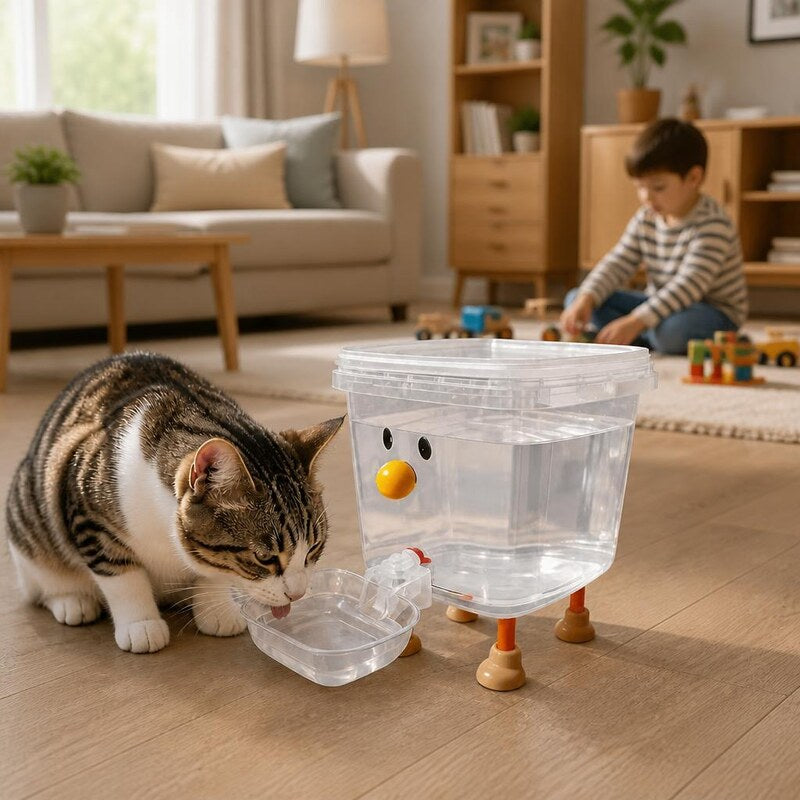 Chat distributeur eau-grande capacité boit