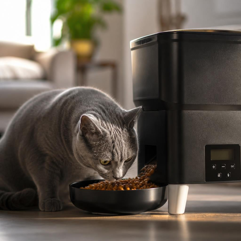 Distributeur Automatique de Croquettes pour Chat Repas Programmés et Sécurisés mange