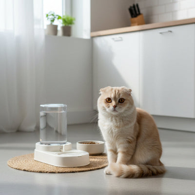 Distributeur à eau pour chat Anti-renversement 800ml au sec