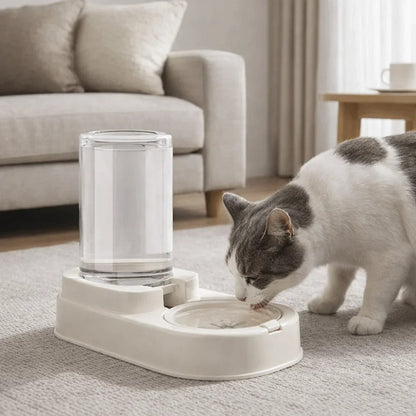 Distributeur-à-eau-pour-chat-Anti-renversement-800ml blanc