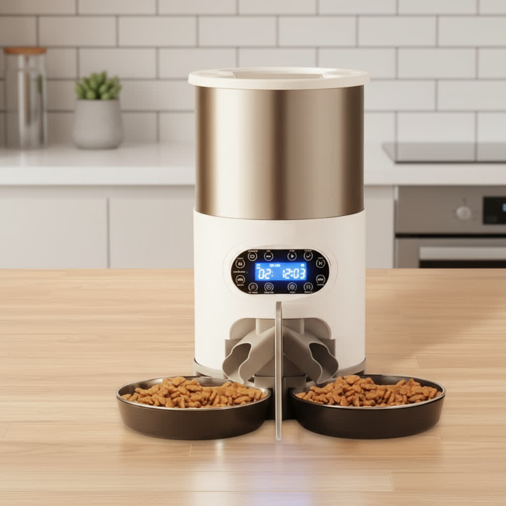 Distributeur automatique croquettes chat MonChatDisFlex sans wifi cuisine