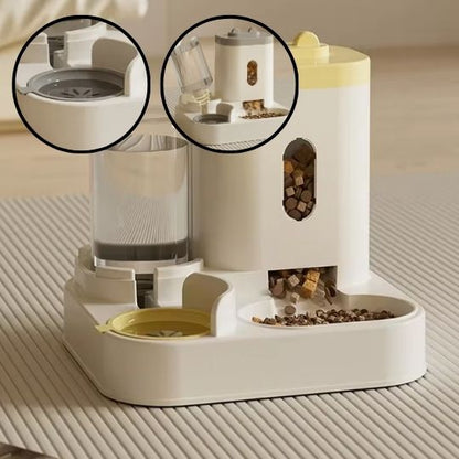 Distributeur automatique croquettes chat-avec abreuvoir 1L simplicité