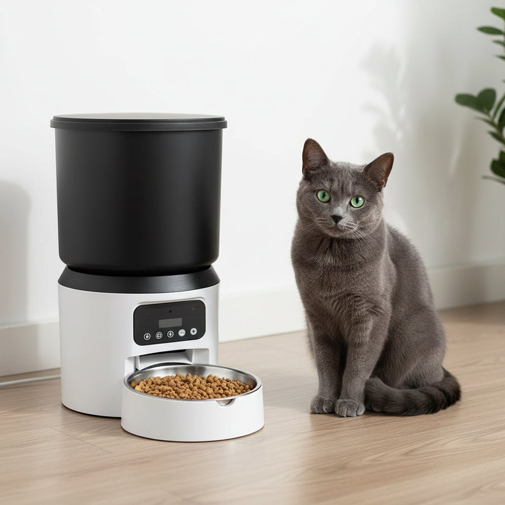 Distributeur automatique de croquettes pour chat Écran LCD sans wifi simplicité