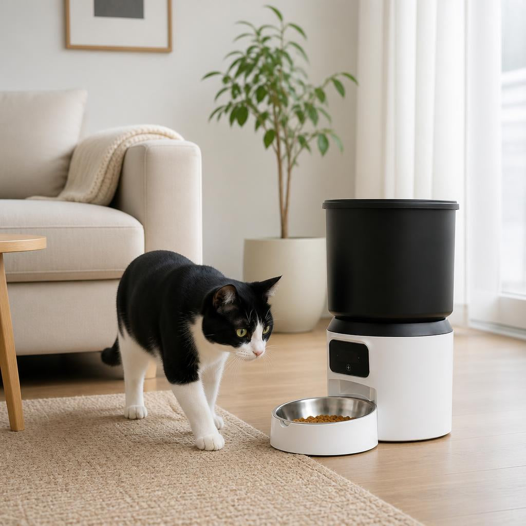 Distributeur automatique de croquettes pour chat connecté wifi sans caméra intégration déco