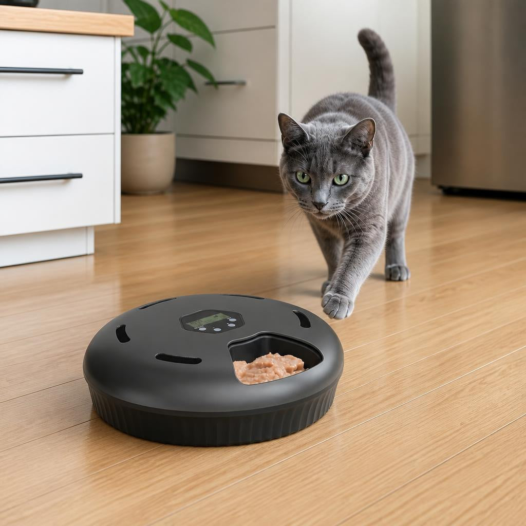 Distributeur croquette chat automatique Réfrigérant 6 repas intro