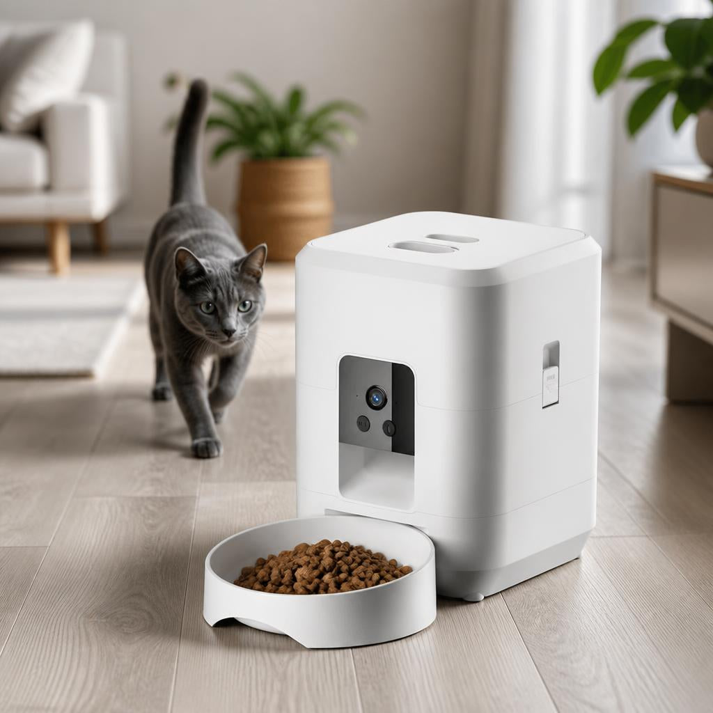 Distributeur croquette chat automatique WiFi Camera-Intercom Vocal-10 Repas présentation