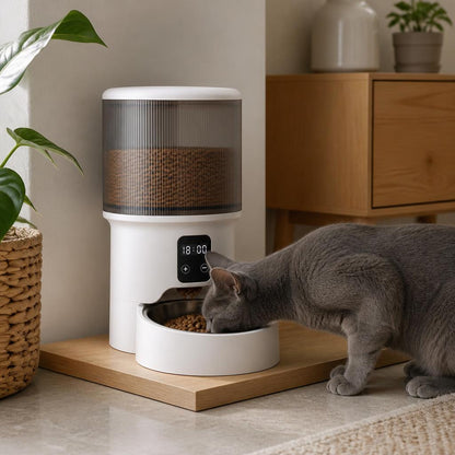 Distributeur croquettes chat automatique Autonome 4L harmonie déco