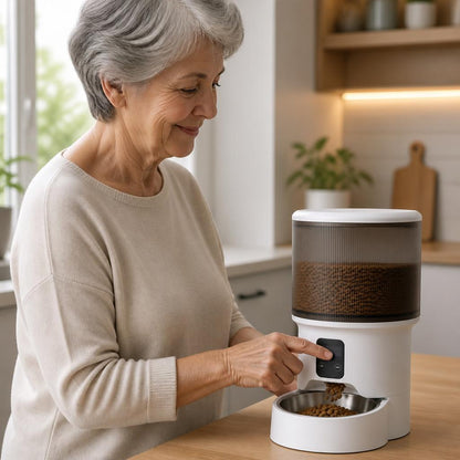 Distributeur croquettes chat automatique Autonome 4L satisfaction