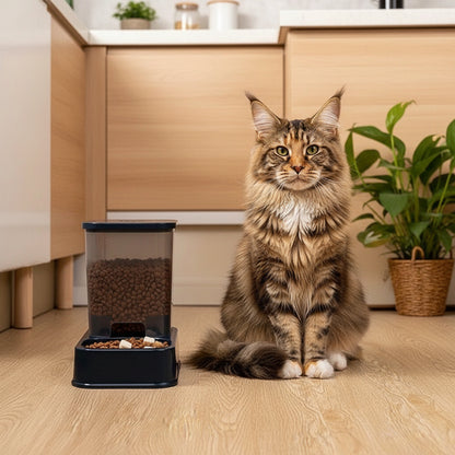 Distributeur croquettes pour chat-sans batteries chat assis