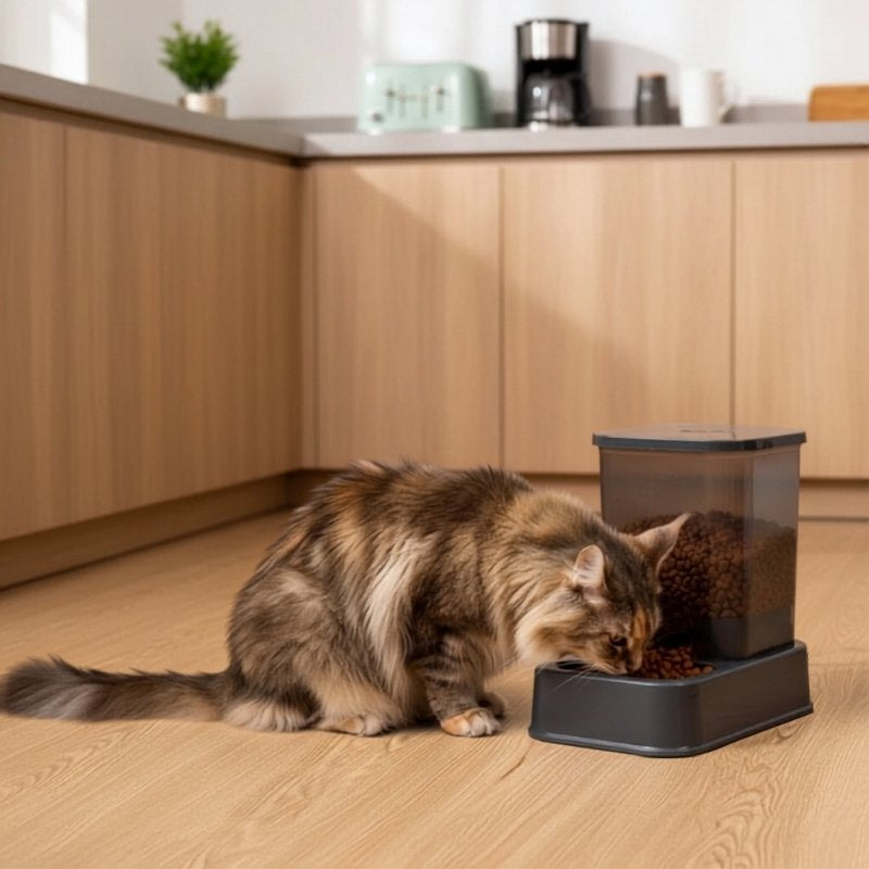 Distributeur croquettes pour chat-sans batteries mange