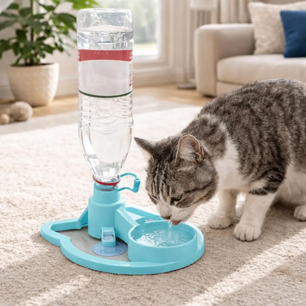 Distributeur d'eau chat MonChatEauPortable bleu