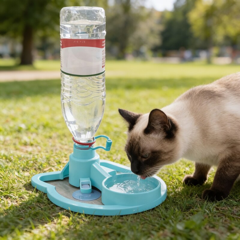Distributeur d'eau chat MonChatEauPortable boit parc