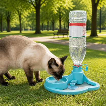 Distributeur d'eau chat MonChatEauPortable parc