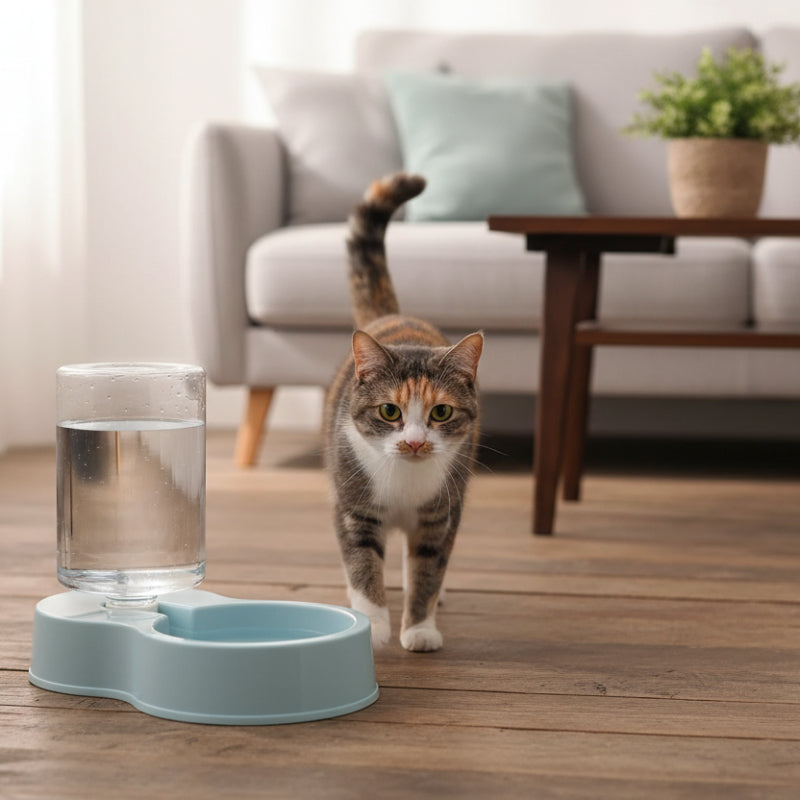 Distributeur d'eau pour chat-800mL bleu clair