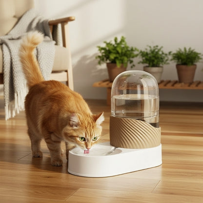 Distributeur d eau pour chat-remplissage automatique marron 3,8L