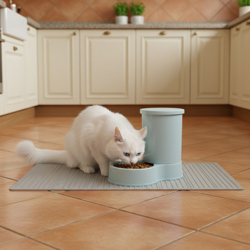 Distributeur de croquettes pour chat-750g bleu clair