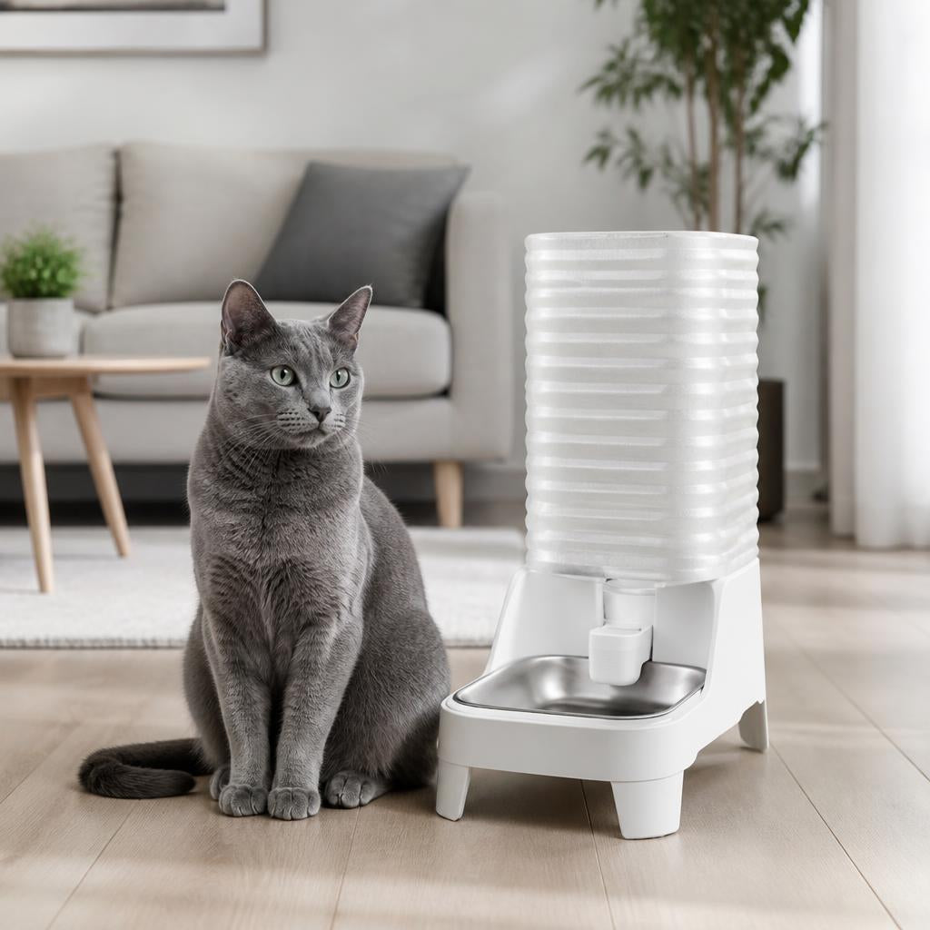 Distributeur eau chat Filtration 6L pose