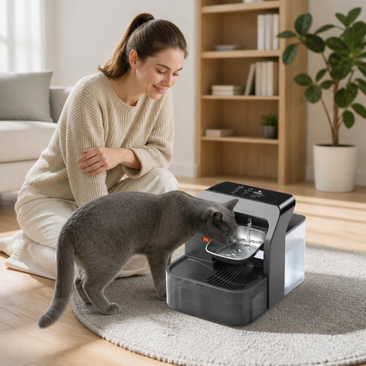 Distributeur eau chat MonChAquaSmart Autonome Silencieux chat boit