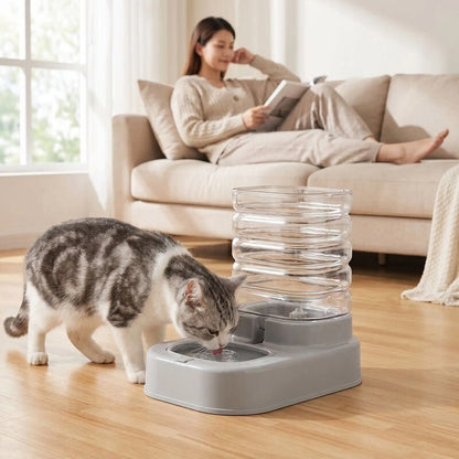 Distributeur eau chat MonChatAguaSimple gris boit