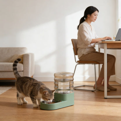 Distributeur eau chat-abreuvoir inoxydable 4L