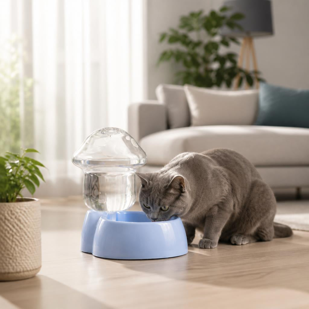 Distributeur eau pour chat Gravité Silencieux 500mL bleu boit