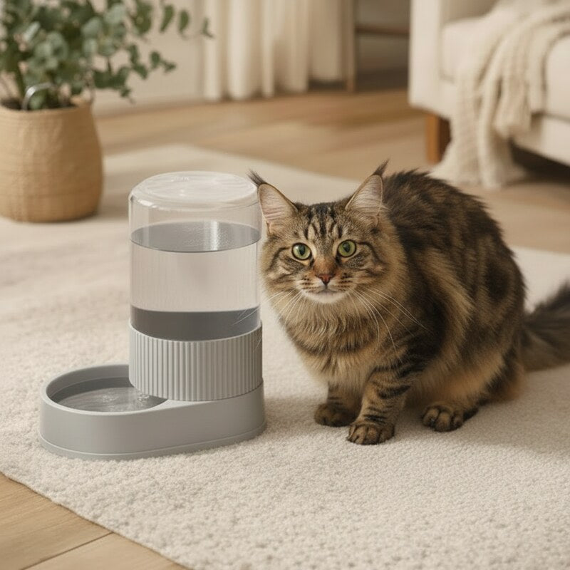 Distributeur eau pour chat MonChatHydraPure gris