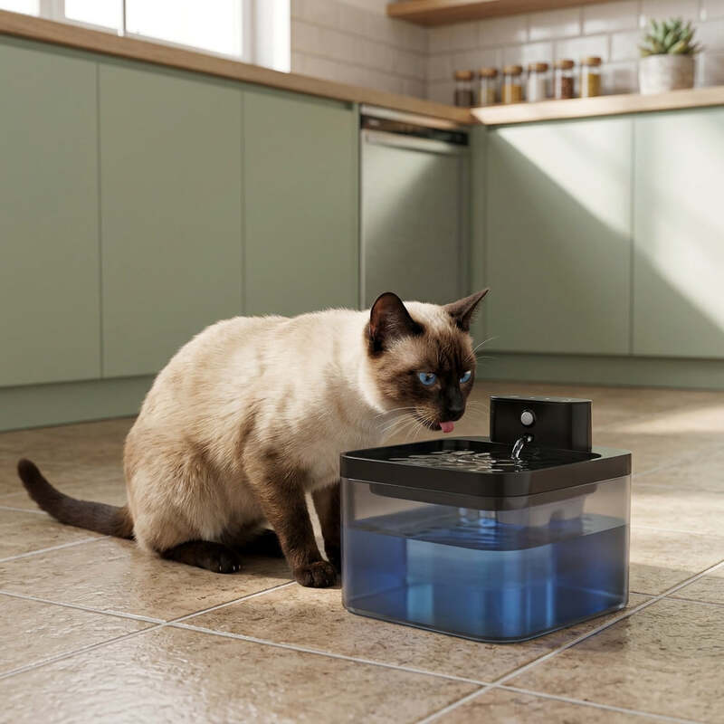 Fontaine a eau chat MonChatShydrate rectangulaire