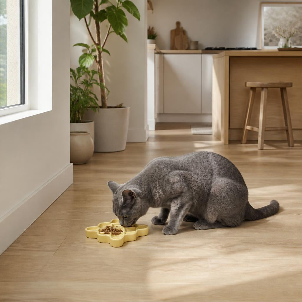 Gamelle anti glouton chat Céramique Losange bien être