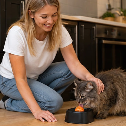 Gamelle anti glouton chat MonChatSocle avec base surélevée design couleurs