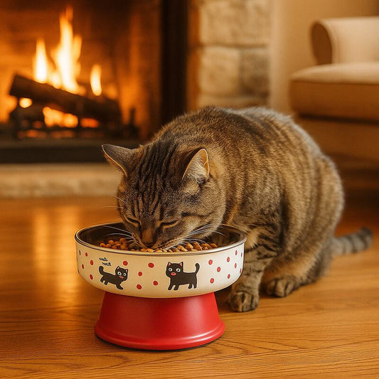 Gamelle chat surélevée | MonChatConfortAlim™
