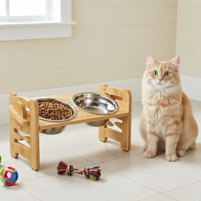 Gamelle pour chat surélevée monchatgalevepro croquettes eau