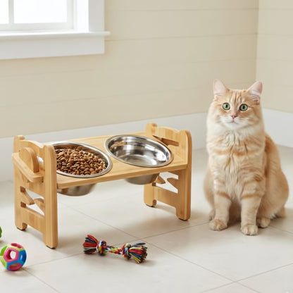 Gamelle pour chat surélevée monchatgalevepro croquettes eau