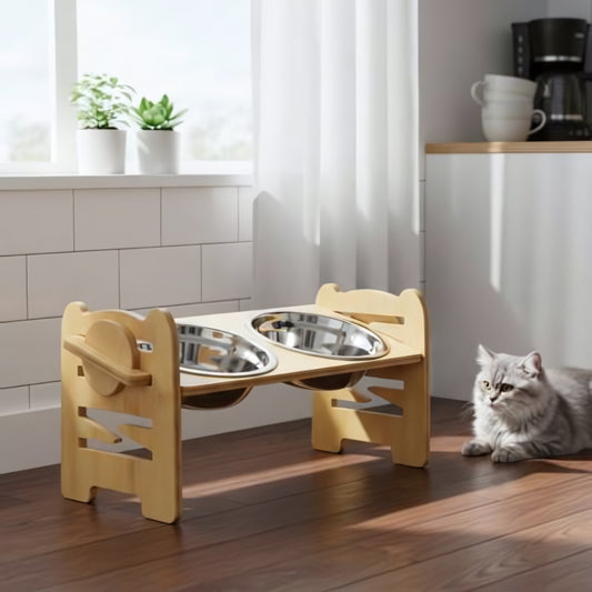 Gamelle pour chat surélevée monchatgalevepro double cuisine