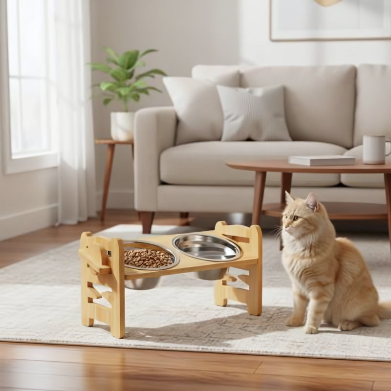 Gamelle surélevée pour chat monchatgalevepro double chat