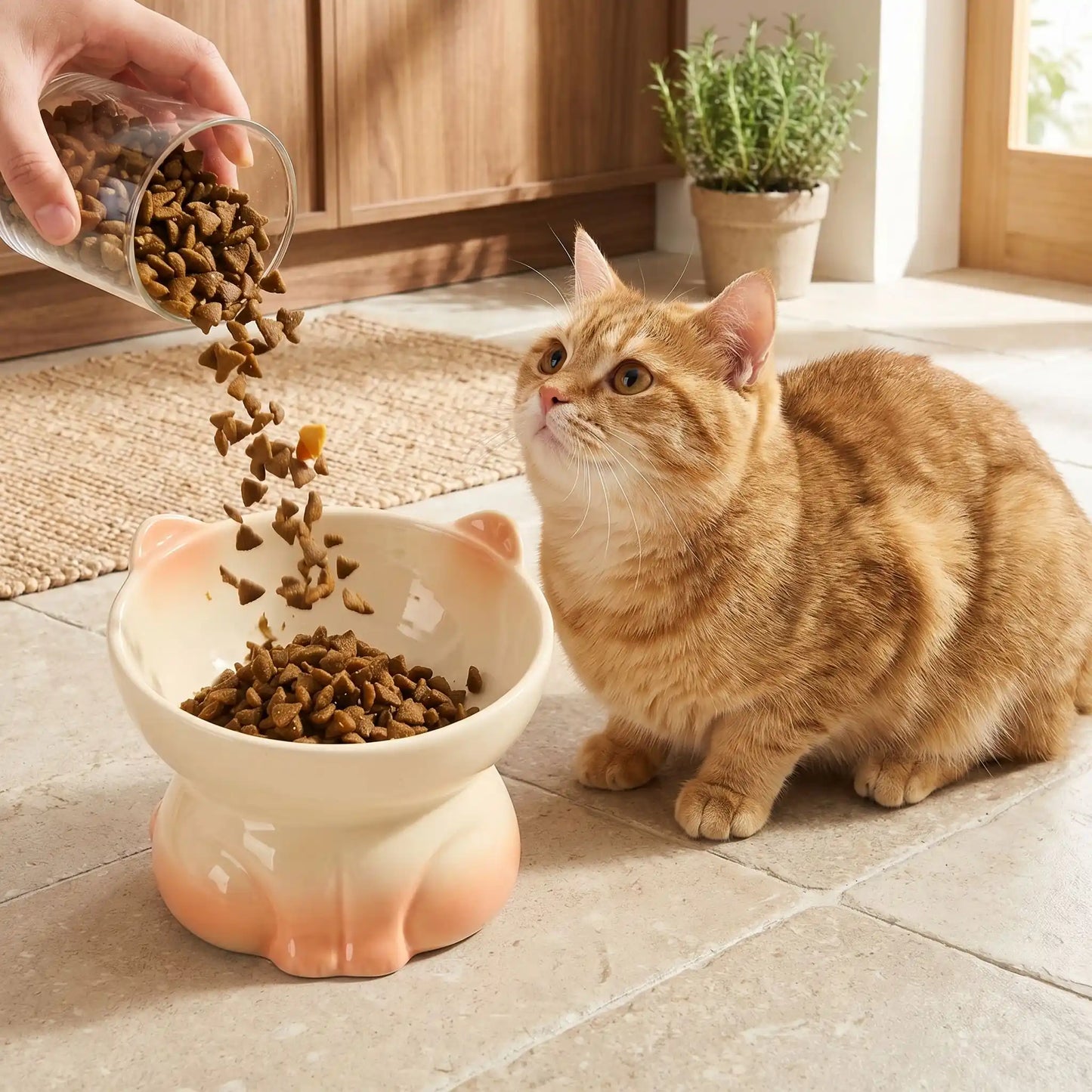 Gamelles surélevées chat Céramique premium observe