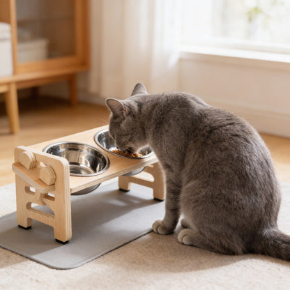 Gamelles surélevées chat MonChatSantéRepas position plus naturelle