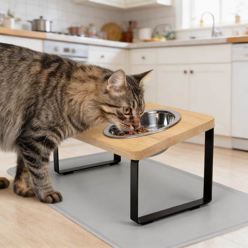 Gamelles surélevées chat MonDuoBolinox mange