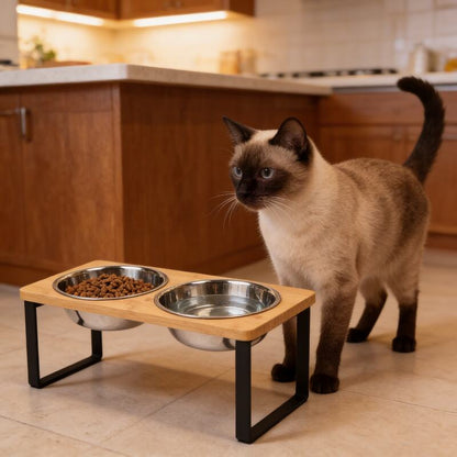 Gamelles surélevées chat MonDuoBolinox matériaux robustes