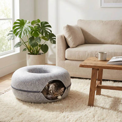Niche à chat MonChatDoDonut gris clair M