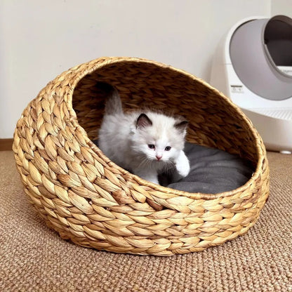 Panier chat boule osier MonChatBullOsier robuste