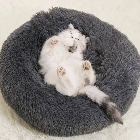panier chat gris foncé