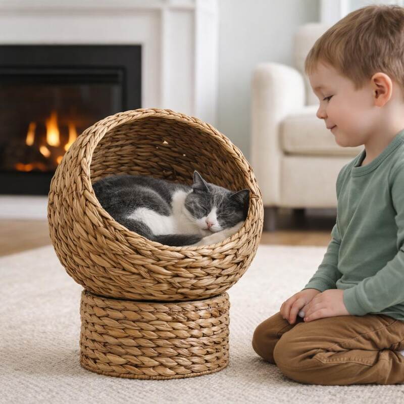 Panier chat osier MonChatOsierDoux enfant chat