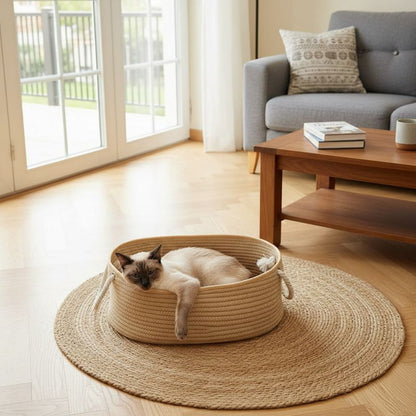 Panier chat osier MonChatrefuge tranquille