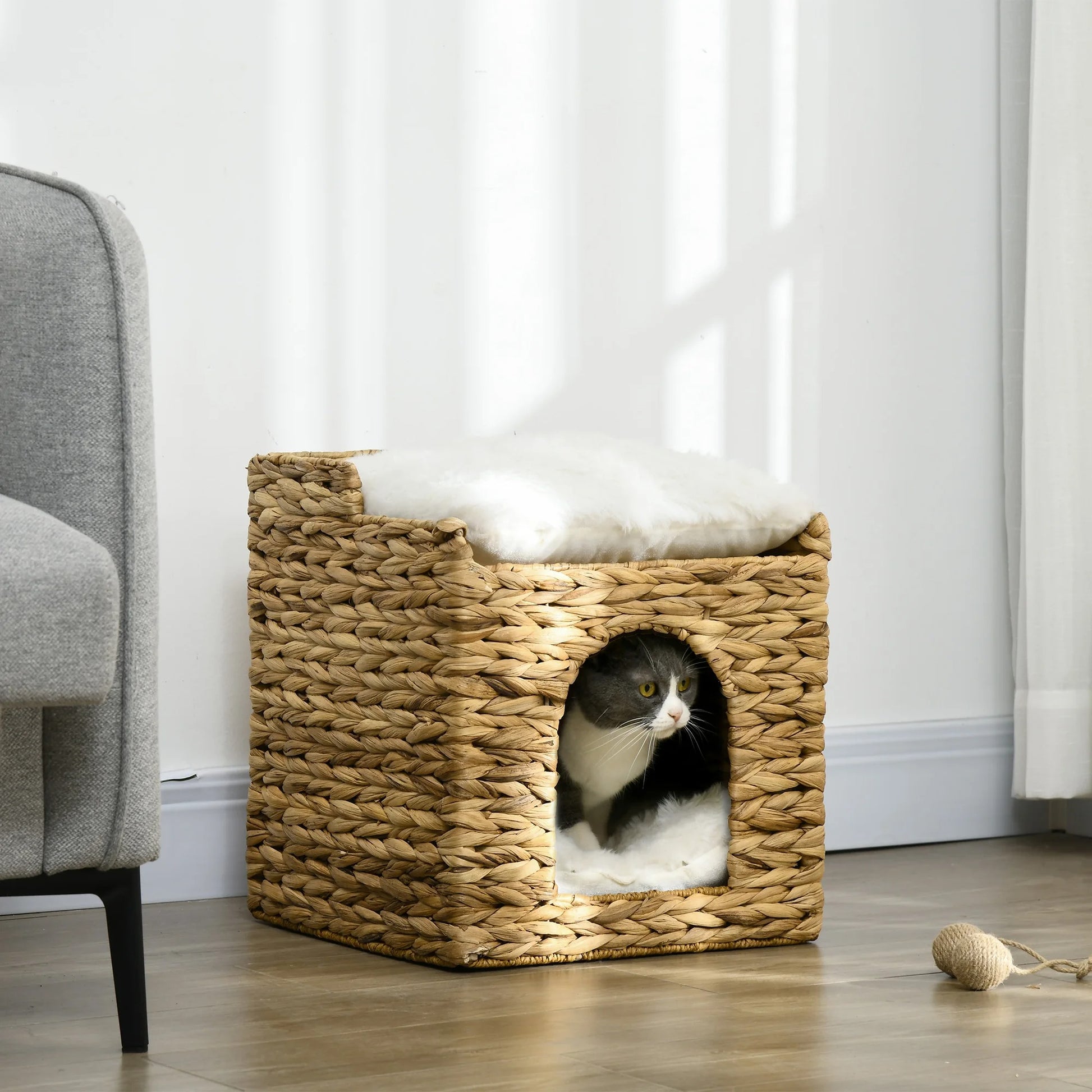 Panier chat rotin MonDoubleRefugeRotin espace dédié