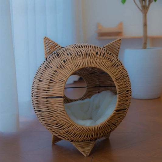 Panier chat rotin MonconfortRotin écologique