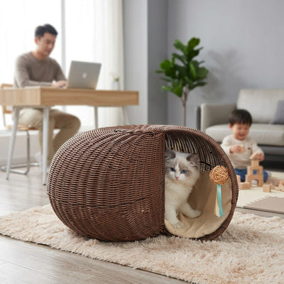 Panier en osier pour chat MonChatProlax détente