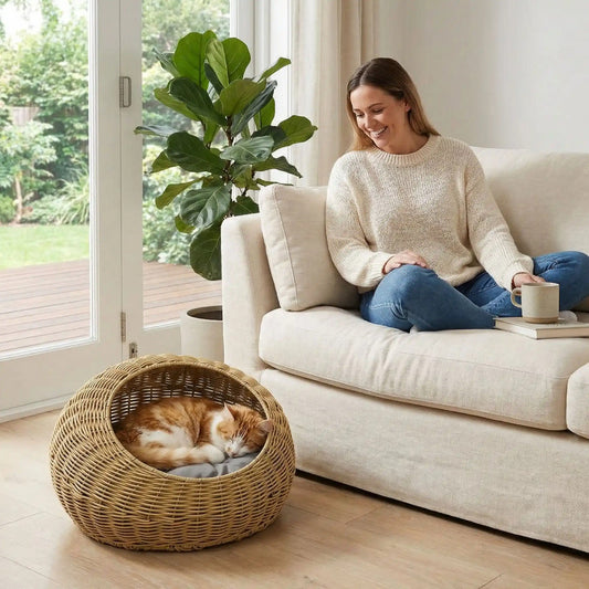 Panier pour chat en rotin Monpanatin
sieste